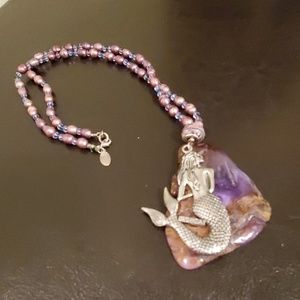 Beautiful handcrafted mermaid necklace.